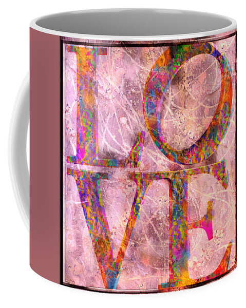 Love Art Coffee Mug featuring the mixed media LOve #2 by Don Wright