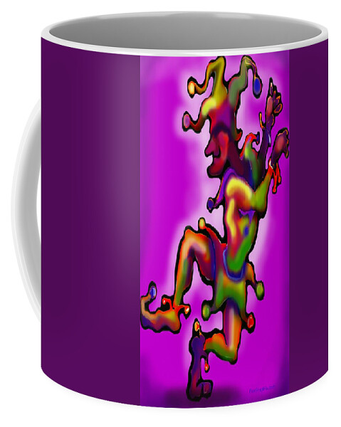Acanvas Coffee Mug featuring the digital art Mardi Gras Jester #2 by Kevin Middleton