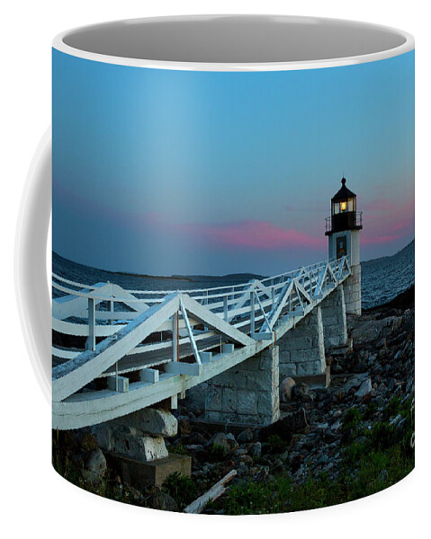 Lighthouse Coffee Mug featuring the photograph Marshall Point Lighthouse At Dusk #2 by Diane Diederich
