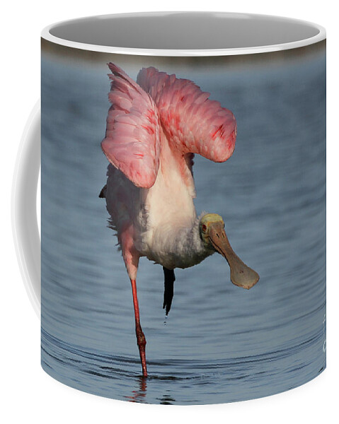 Roseate Spoonbill Coffee Mug featuring the photograph Roseate Spoonbill #2 by Meg Rousher