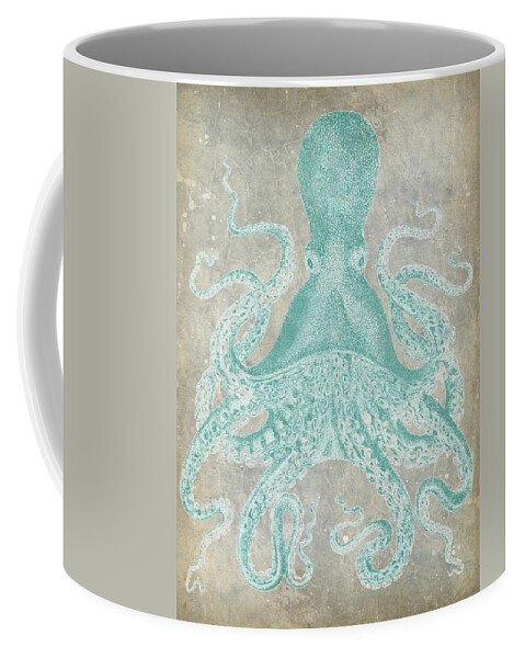 Coastal Coffee Mug featuring the painting Spa Octopus I by Jennifer Goldberger