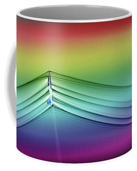 Abstract Coffee Mug featuring the photograph Supersonic Aircraft Shockwaves #2 by Science Source