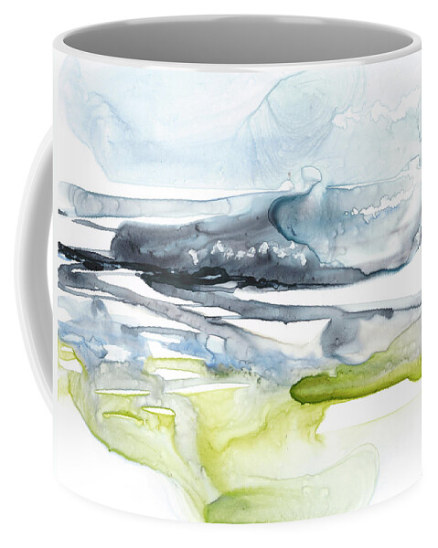 Abstract Coffee Mug featuring the painting Sweeping Fields II by Jennifer Goldberger