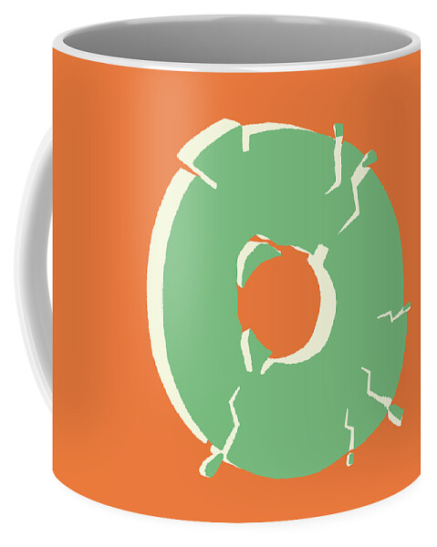 0 Coffee Mug featuring the drawing 0 #20 by CSA Images