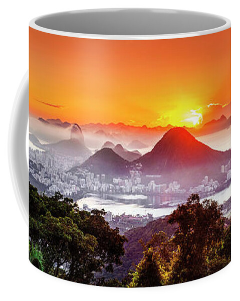 Estock Coffee Mug featuring the digital art Cityscape, Rio De Janeiro, Brazil #20 by Antonino Bartuccio