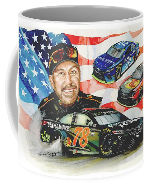 Art Coffee Mug featuring the painting 2017 NASCAR Champion by Simon Read