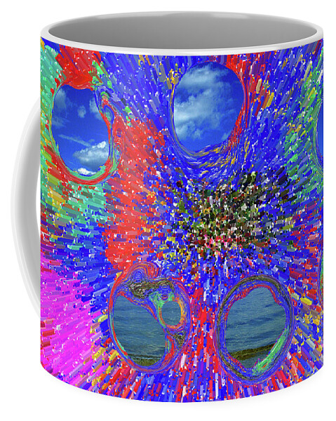 Walter Paul Bebirian Coffee Mug featuring the digital art 3-2-2009a by Walter Paul Bebirian