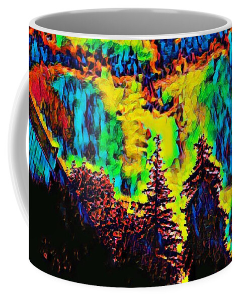 Trees Coffee Mug featuring the photograph Colorful sky #3 by Steven Wills