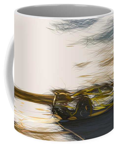 Hennessey Coffee Mug featuring the digital art Hennessey Venom GT Spyder Draw #4 by CarsToon Concept