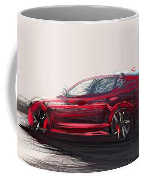 Kia Coffee Mug featuring the digital art Kia Stinger GT Drawing #4 by CarsToon Concept