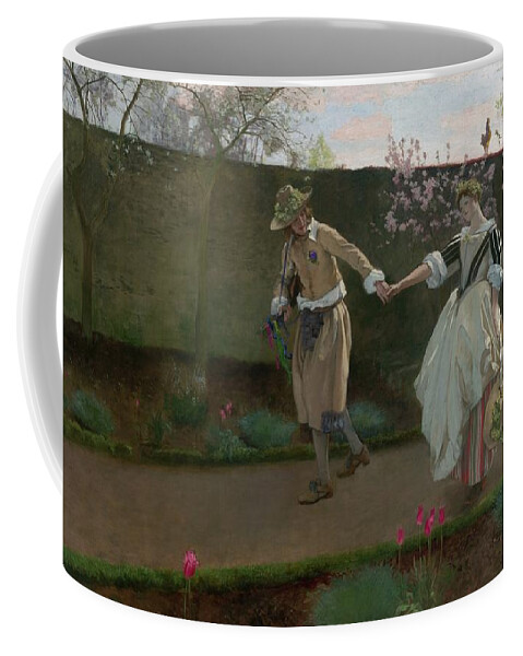 Garden Coffee Mug featuring the painting May Day Morning by Edwin Austin Abbey