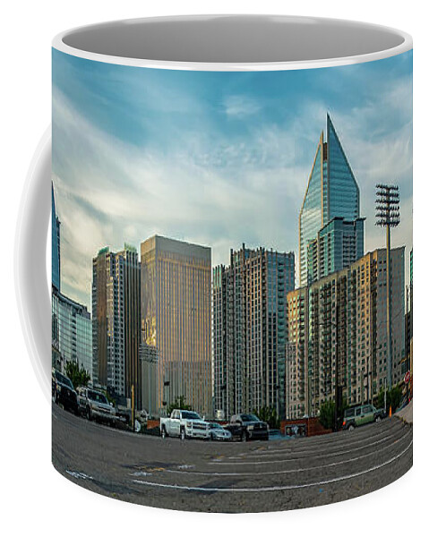 City Coffee Mug featuring the photograph Morning Sunrise Over Charlotte North Carolina #3 by Alex Grichenko