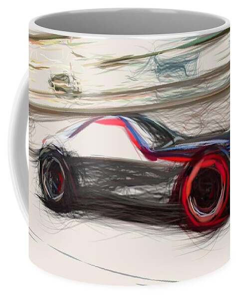 Opel Coffee Mug featuring the digital art Opel GT Draw #4 by CarsToon Concept