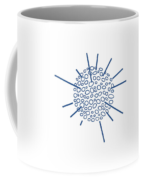 Blue Coffee Mug featuring the drawing Planet #3 by CSA Images