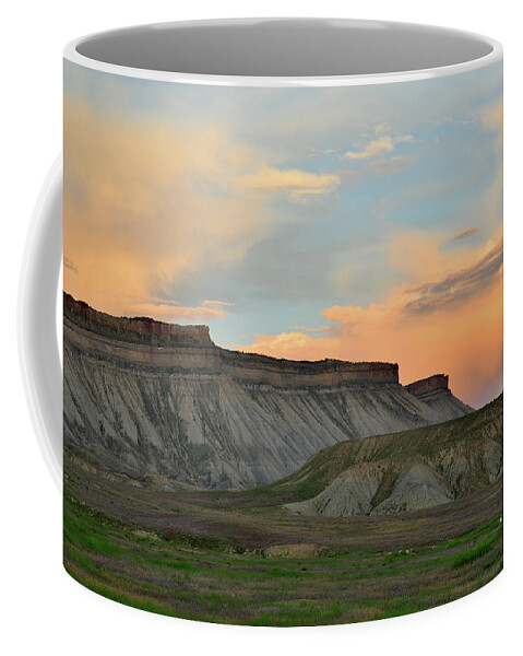 Book Cliffs Coffee Mug featuring the photograph Sunset Clouds over Book Cliffs #3 by Ray Mathis