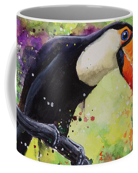 Bird Coffee Mug featuring the painting Tropical by Kirsty Rebecca