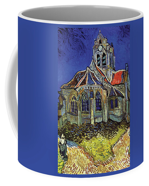 Church Coffee Mug featuring the painting The Church at Auvers #3 by Vincent van Gogh
