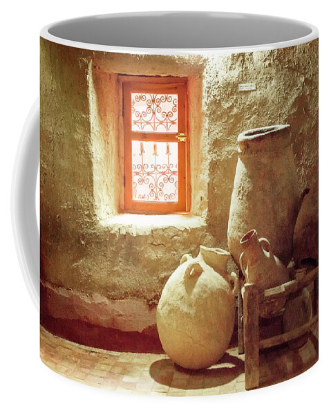 Khorbat Museum Coffee Mug featuring the photograph 3 Urns by Jessica Levant