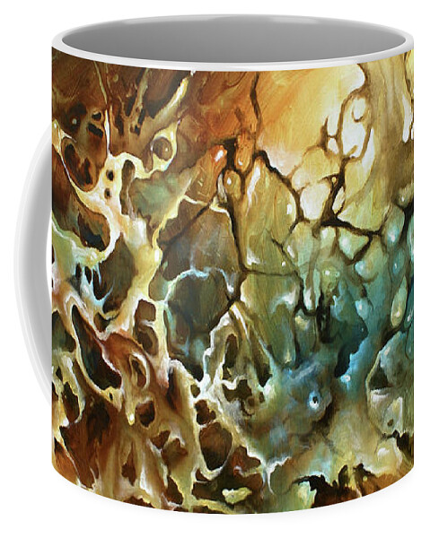Abstract Coffee Mug featuring the painting Visions by Michael Lang