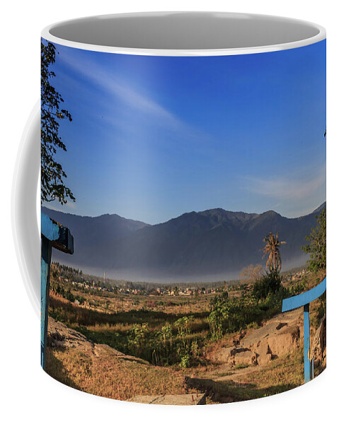 Beautiful Coffee Mug featuring the photograph A sunny morning at the village petobo lost due to liquefaction #32 by Mangge Totok