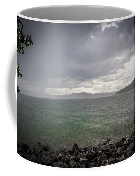 Blue Coffee Mug featuring the photograph Scenery around lake jocasse gorge #38 by Alex Grichenko