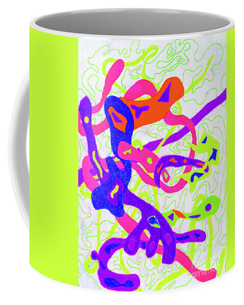 Walter Paul Bebirian Coffee Mug featuring the digital art 4-12-2010abcdef by Walter Paul Bebirian
