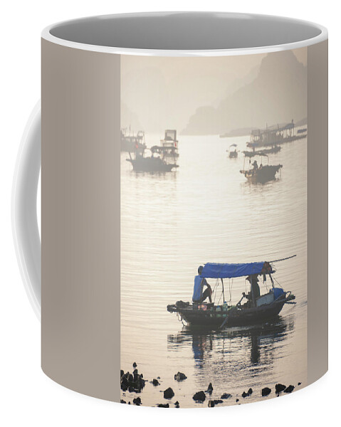 Ha Long Bay Coffee Mug featuring the photograph Ha Long Bay #4 by Gouzel -