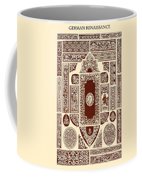 German Renaissance Coffee Mug featuring the painting Ornament-GERMAN RENAISSANCE #4 by Racinet