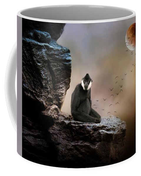 Monkey Coffee Mug featuring the photograph What #4 by Rebecca Cozart