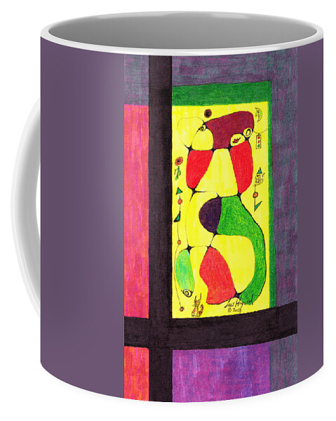 Lew Hagood Coffee Mug featuring the mixed media 46.ab.19 by Lew Hagood