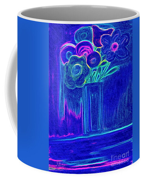 Flowers Coffee Mug featuring the mixed media 47 by Jessica Eli