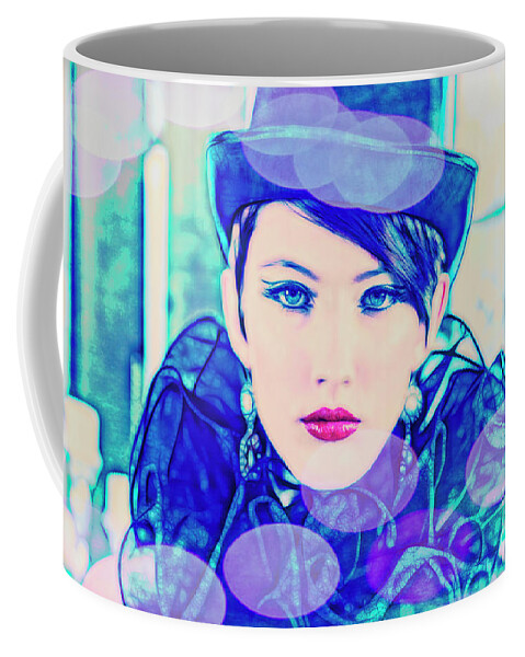 Attitude Coffee Mug featuring the photograph 4979 Boudoir Lady Mistress TS2 by Nasser Atelier