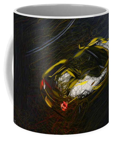 Alfa Coffee Mug featuring the digital art Alfa Romeo 4C Spider Drawing #6 by CarsToon Concept