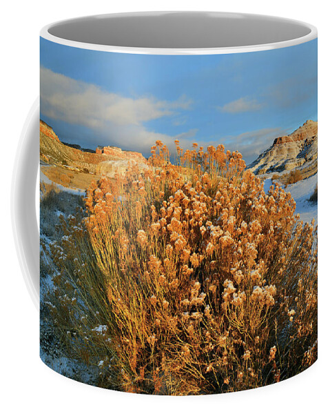 Ruby Mountain Coffee Mug featuring the photograph First Light on Ruby Mountain #5 by Ray Mathis