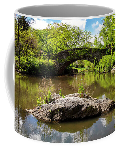 Estock Coffee Mug featuring the digital art Gapstow Bridge, Central Park, Nyc #5 by Claudia Uripos