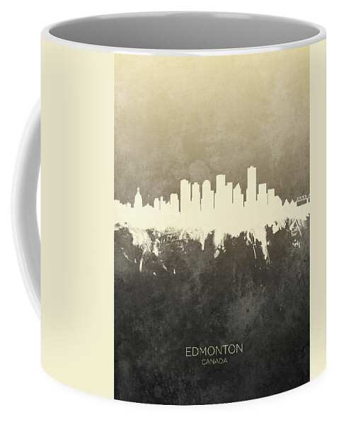 Edmonton Coffee Mug featuring the digital art Edmonton Canada Skyline by Michael Tompsett