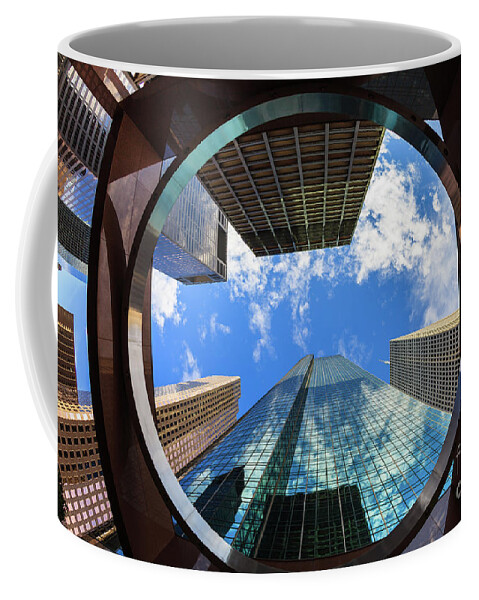 Abstract Coffee Mug featuring the photograph Skyscrapers by Raul Rodriguez