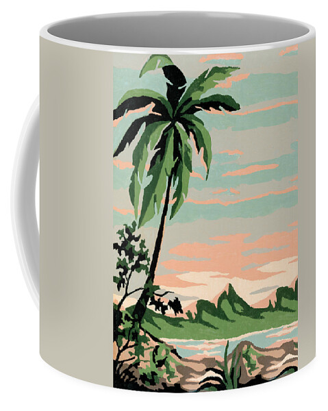 Beach Coffee Mug featuring the drawing Beach scene #7 by CSA Images