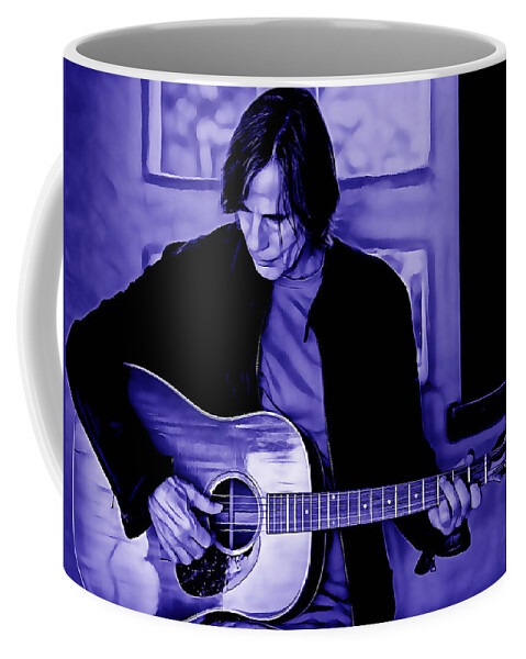 Jackson Browne Coffee Mug featuring the mixed media Jackson Browne Collection #7 by Marvin Blaine