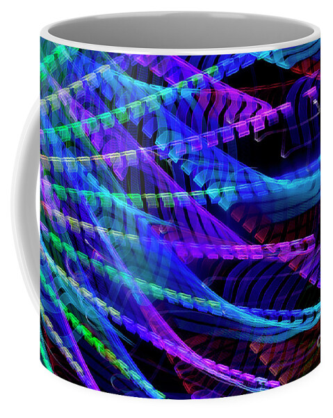 Art Effect Coffee Mug featuring the photograph Lights in Motion #7 by Anthony Totah
