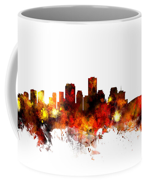 New Orleans Coffee Mug featuring the digital art New Orleans Louisiana Skyline by Michael Tompsett