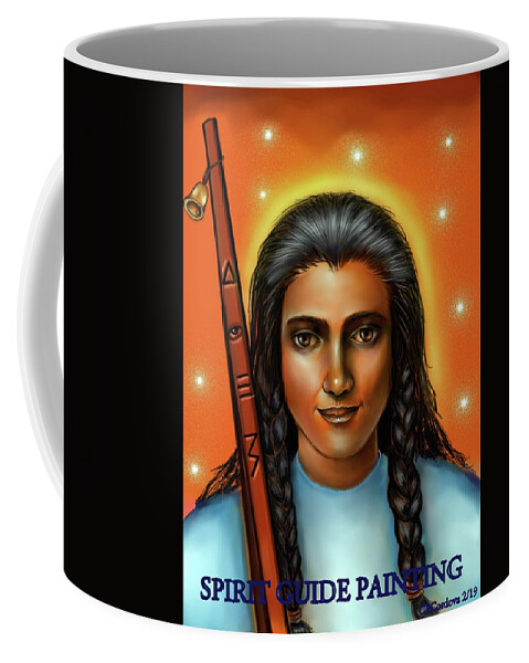 Spirit Guide Portrait Coffee Mug featuring the digital art Spirit Guide Painting Collection #7 by Carmen Cordova