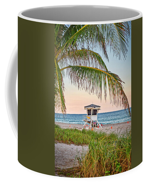 Estock Coffee Mug featuring the digital art Lifeguard Tower, Fort Lauderdale Fl #8 by Lumiere