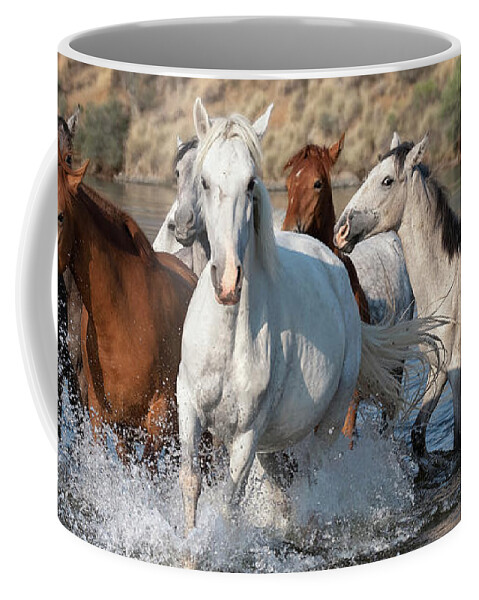  Coffee Mug featuring the photograph A Colorful Band. by Paul Martin