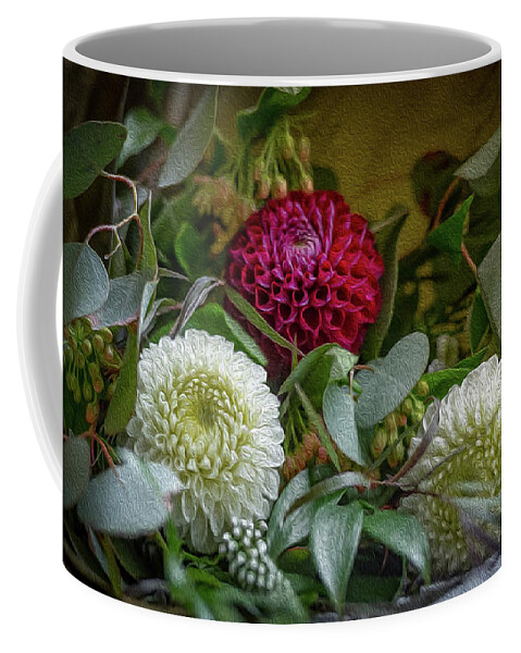 New York Coffee Mug featuring the photograph A Floral Study - Paint by David Downs