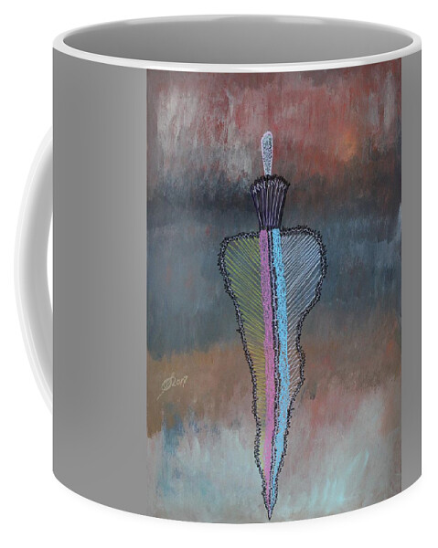 Leaf Coffee Mug featuring the painting A New Leaf original painting by Sol Luckman