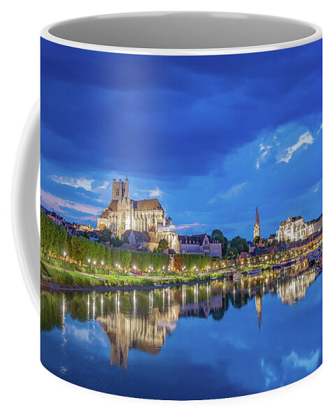 Auxerre Coffee Mug featuring the photograph A Night to Remember in Auxerre by Marcy Wielfaert