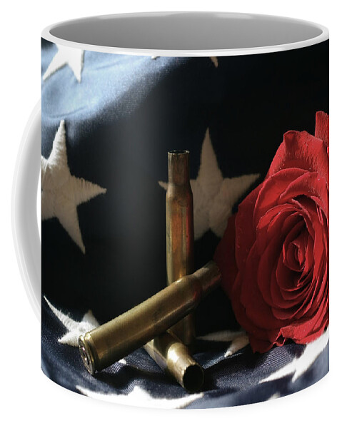 Patriotic Coffee Mug featuring the photograph A Patriots Passing by Michelle Wermuth