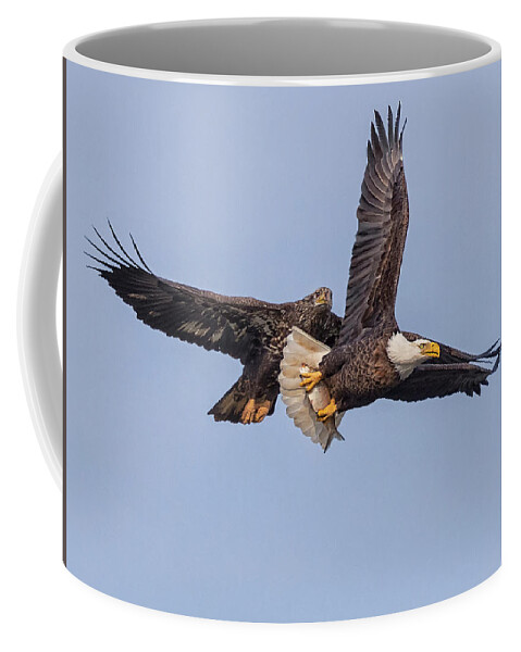 Eagle Coffee Mug featuring the photograph A Quick Escape by Art Cole