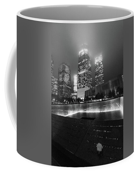 Memorial Coffee Mug featuring the photograph A Rose in the Darkness by Alex Lapidus
